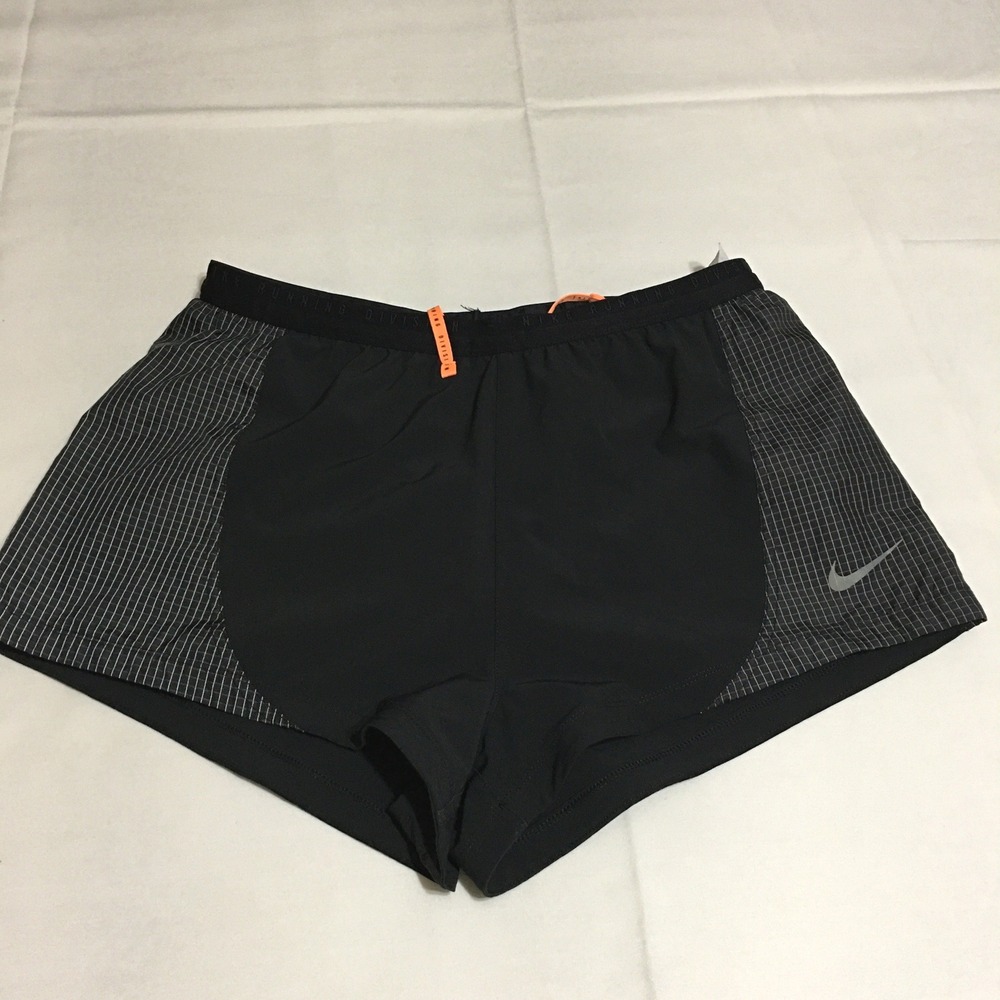 Nike Womens Dri-FIT Run Division Tempo Luxe 3" Running Shorts Large Black